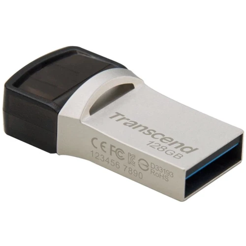 USB-флешка Transcend 128GB JetFlash 890 USB 3.1/Type-C Silver (TS128GJF890S): Максимальная скорость чтения, МБ/с 90