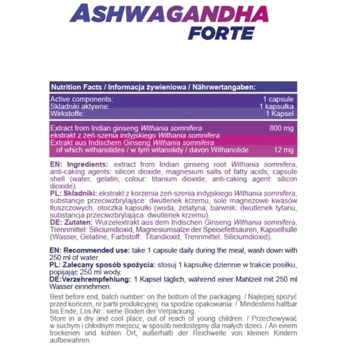 All Nutrition Ashwaganda Forte Ашваганда 90 капсул: Форма випуску капсули