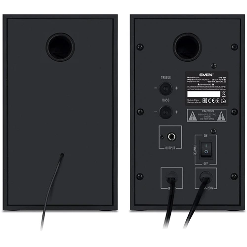Акустическая система Sven SPS-621 Black: Выходная мощность колонок 28 (2х14) Вт