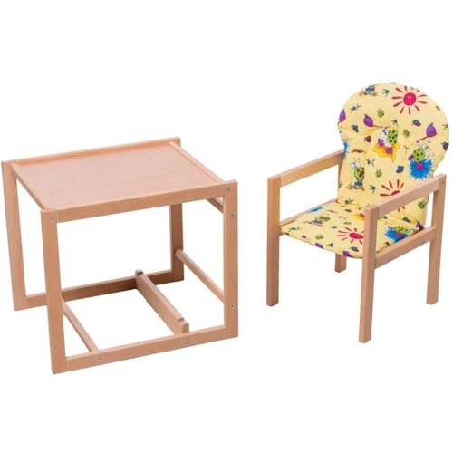 Стульчик- трансформер For Kids Бук-21 светлый мдф столешница желтый с рисунком (677)