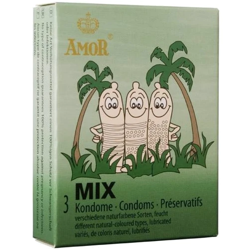 Презервативы Amor Mix, 3 шт.: Тип Для максимальной защиты