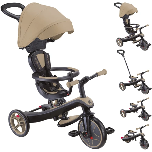 Велосипед дитячий Globber Explorer Trike 4в1 Deluxe Play пісочний (634-231): Діаметр коліс, дюймів 9.8