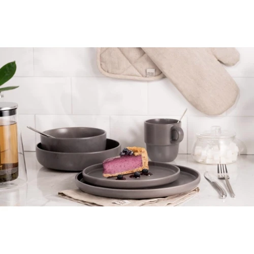 Тарелка Ardesto Trento суповая 21.5 см серая (AR2921TG)