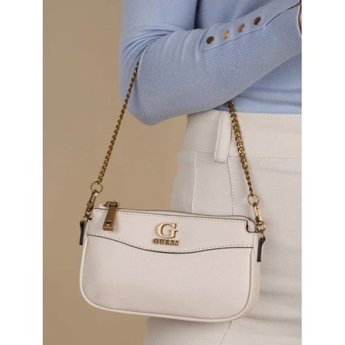 Женская сумка кросс боди GUESS NELL DOUBLE POUCH CROSSBODY молочная (HWVB8678700-STO): Пол Женский
