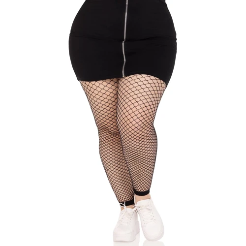 Леггинсы Leg Avenue Industrial Net footless tights Black 1X/2X