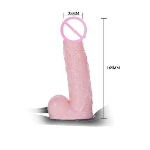 Страпон LYBAILE Strap On with Pump Pink - 180x34 мм