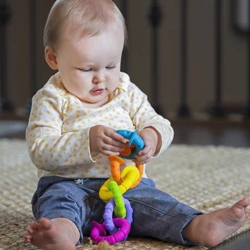 Набір прорізувачів для зубів Гнучкі кільця Fat Brain Toys pipSquigz Ringlets (F250ML) фото 4