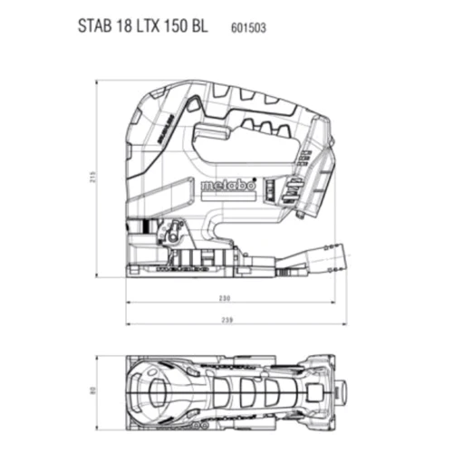 Електролобзик Metabo STAB 18 LTX 150 BL (601503850)