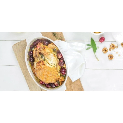Pyrex SIGNATURE 25x18 см/для запекания/овальн/керам/белый (SG25OR1): Крышка Нет