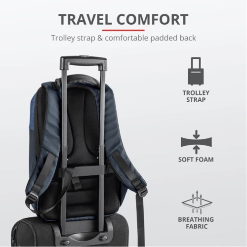 Сумка для ноутбуков Trust 16" Backpack Nox Anti-Theft Blue фото 11
