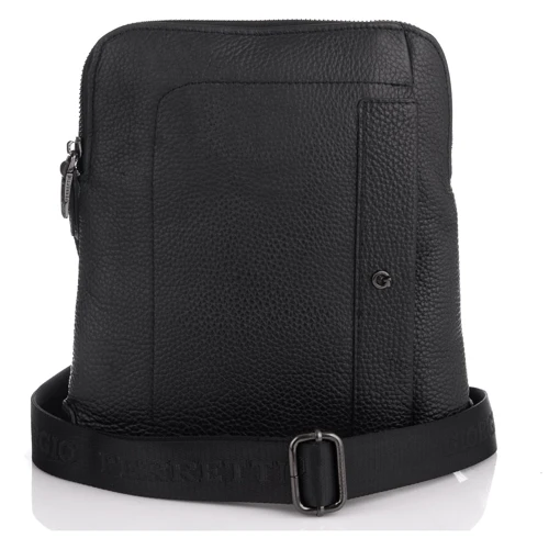 Мужская сумка планшет Giorgio Ferretti черная (SHIGF201850065-black): Фактура Матовая, Зернистая