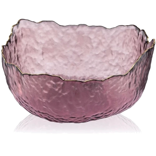 Салатник Ardesto Bell, 16.5см, скло, рожевий (AR5004)