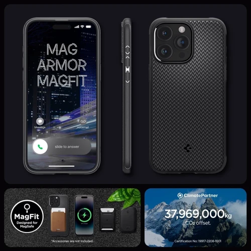 Чехол для iPhone Spigen Core Armor MagFit Matte Black (ACS06467) or iPhone 15 Pro фото 6