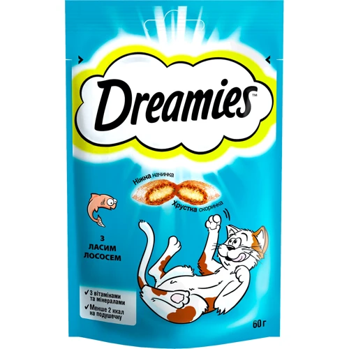 Лакомства Dreamies Salmon для кошек с лососем 6х60г (4008429037962): Вид Снеки