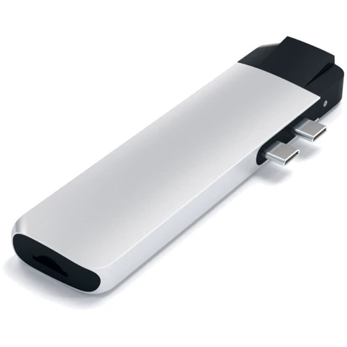Адаптер Satechi Adapter USB-C to USB-C+micro SD+HDMI+2xUSB3.0+RJ45 Silver (ST-TCPHES): Інтерфейс підключення USB-C