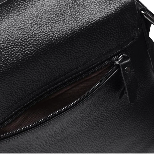 Мужская сумка планшет Borsa Leather черная (K18146-black): Материал Натуральная кожа