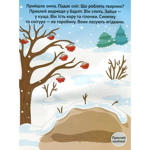 Олена Ульєва: Пори року. Розвивальна книжка з наліпками: Обкладинка Мягкая