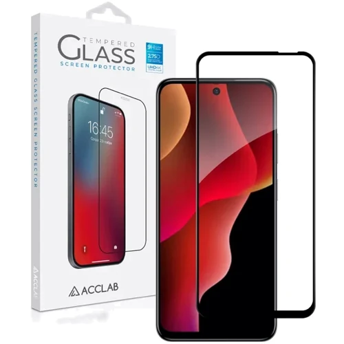 ACCLAB Tempered Glass Full Glue Black for Infinix Hot 50i: Материал стекло