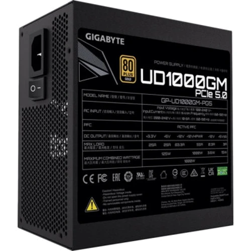 Блок питания GIGABYTE UD1000GM PG5 (GP-UD1000GM-PG5): Модульные (съемные) кабеля Full