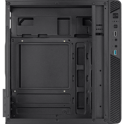 Корпус AeroCool CS-106-S-BK-v1 (ACCX-PC13005.11): Материал передней панели алюминий