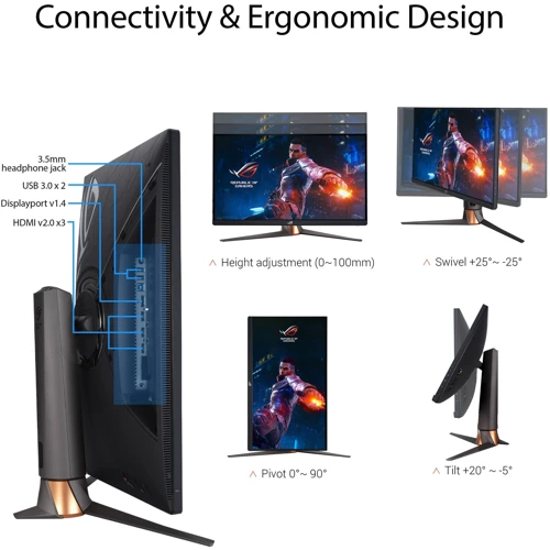 Монитор Asus ROG Swift PG279QM (90LM0235-B01370): Стандарт VESA 100x100