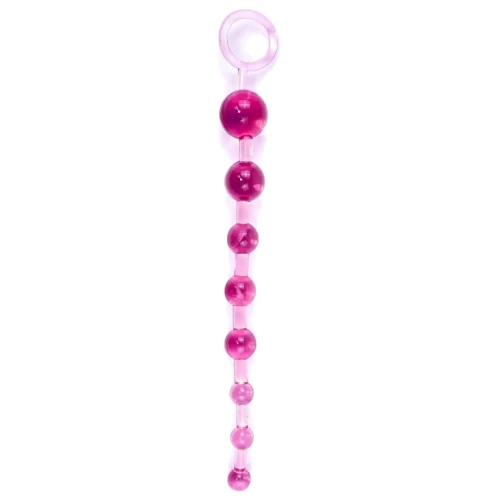 Анальные бусы Jelly Anal Beads Pink, SKN-ANL033 Pink