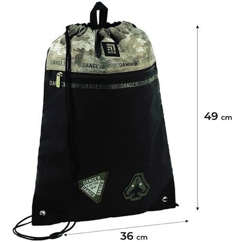 Сумка для взуття Kite 601L-2 (K24-601L-2): Особливості Петля для удобного подвешивания, Мягкая утяжка по периметру, Карман на молнии