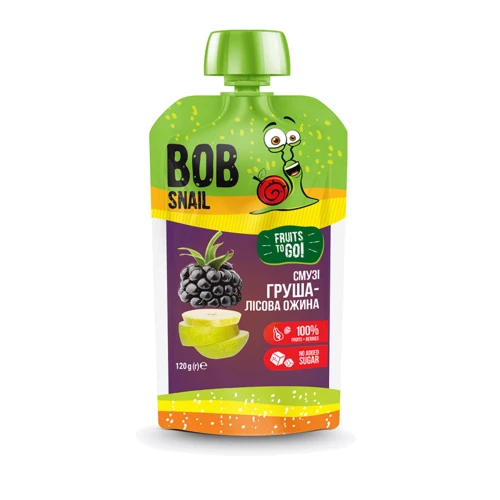 Пюре Bob Snail Смузи Груша Лесная Ежевика 120 г