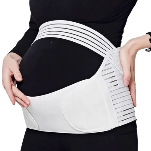 Бандаж для беременных эластичный пояс на липучках UFT Bandage 1 M White (UFTbandage1Mw)