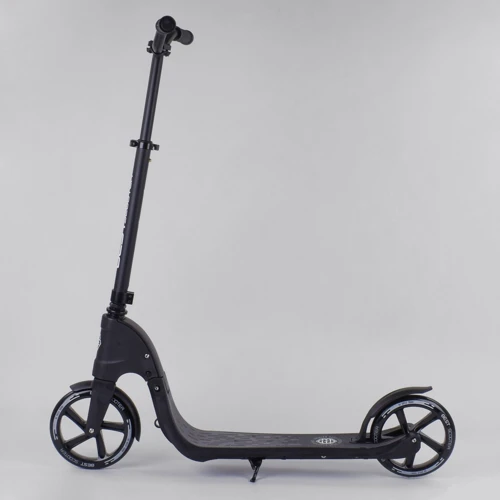Самокат двухколесный Best Scooter c PU колесами, широким велосипедным рулем, новым зажимом руля Black (98440): Конструкция рамы складная