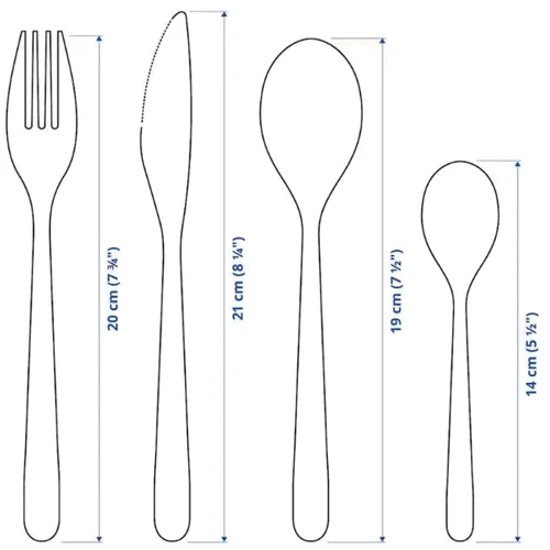 Набір столових приладів ІКЕА FORNUFT 24 предметів (70014999)
