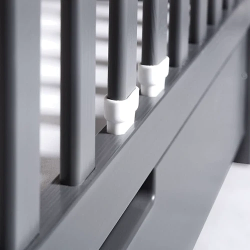 Детская кроватка Klups IWO 120х60 смс ящиком и перегородкой серая