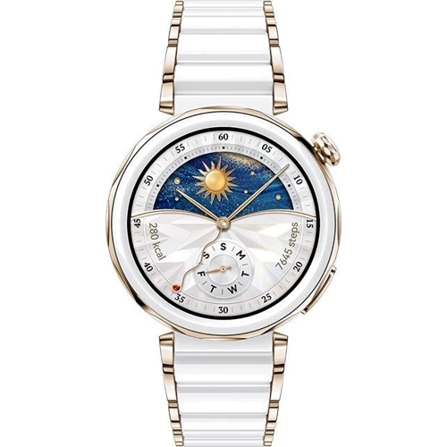 Смарт-годинник Huawei Watch GT 5 Pro 42mm Ceramic White: Дисплей 1.32" AMOLED (466x466) / 352 ppi