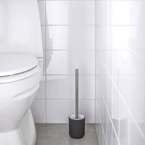 Щітка для туалету ІКЕА EKOLN Темно-сіра (80427310)