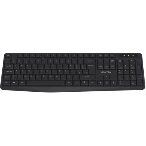 Клавиатура Canyon KB-W01 Water resistant Wireless UA Black (CNE-CKEYW01) UA: Подключение беспроводное