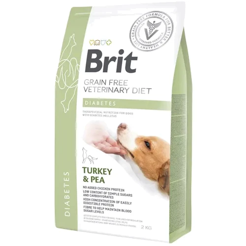 Сухой корм Brit GF Veterinary Diet Dog Diabetes для собак при сахарном диабете с индейкой и горохом 2 кг (8595602528110)