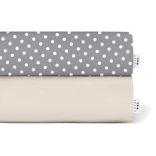 

Набор простыней Cosas Beige/Drop grey white 120x60 см (4822052056592)