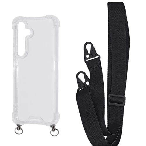Чехол для телефонов WAVE Clear Case with Strap Black for Samsung S926 Galaxy S24 Plus