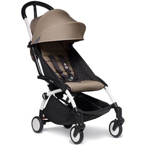 Прогулочная коляска BABYZEN YOYO² Plus 6+ (капюшон, матрасик) Taupe/Бежевый (черная рама): Материал колес резина