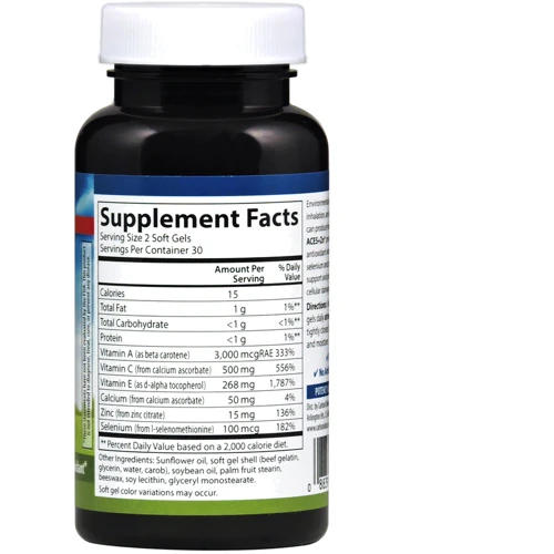 Carlson Labs Aces + Zn 120 Soft Gels Вітаміни А, С, Е плюс цинк: Форма випуску капсули