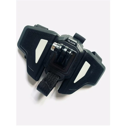 Крепление TELESIN для GoPro на подбородок мотошлема универсальное GP-HBM-MT2-YH Серебряный: Тип аксессуара Крепление на шлем