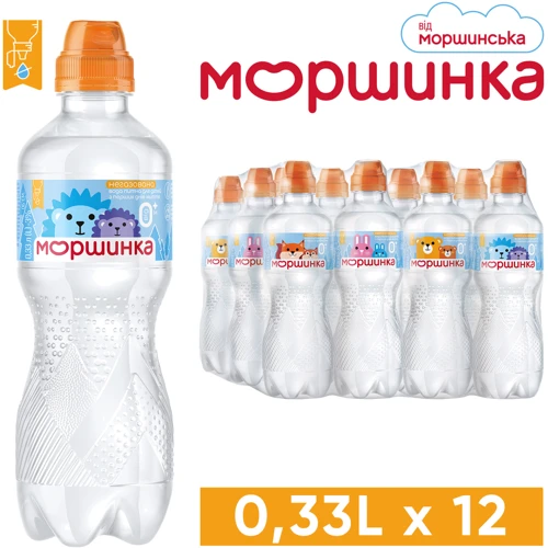Минеральная вода Моршинська Моршинка детская негазированная Спорт 12х0.33 л (DS482001700168712): Объем, л 3.96