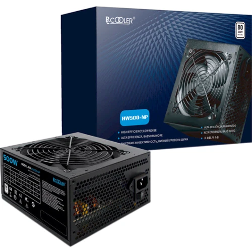 Блок питания PCCooler HW500-NP: Вентилятор нижней стенки 120 мм