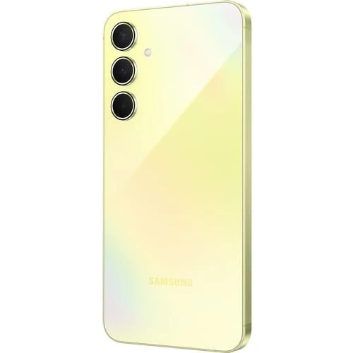 Смартфон Samsung Galaxy A55 5G 8/128GB Awesome Lemon A5560: Камера Тройная 50 Мп (f/1.8) + 12 Мп (f/2.2) + 5 Мп (f/2.4) / Dual-LED вспышка / HDR / Фронтальная 32 Мп (f/2.2)