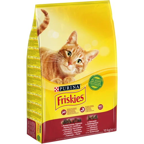 Сухий корм Friskies з яловичиною, куркою та овочами 10 кг: Тип Сухий корм