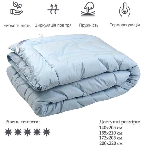 Одеяло Руно Blue шерстяное 172х205 (316.29ШЕУ_Blue): Размер, см 205x172