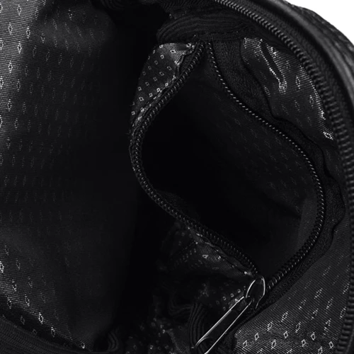 Чоловіча сумка-слінг Borsa Leather чорна (1t1022m-black): Фактура матова, Зерниста