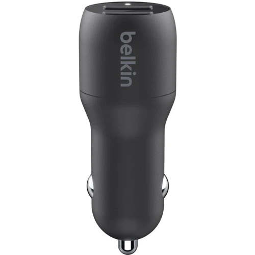 Зарядное устройство Playa by Belkin Car Charger 2xUSB 24W Black with Lightning Cable (CCD001BT1MBK): Количество USB-портов 2