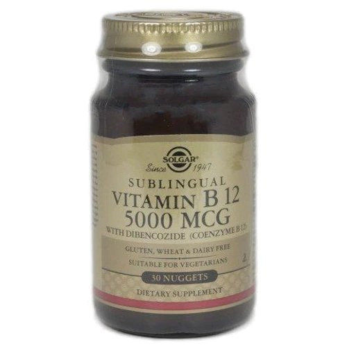 Solgar Sublingual Vitamin B12 5000 mcg Солгар Витамин В 12 сублингвальный 30 таблеток