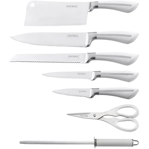 Набор кухонных ножей Набор металлических ножей на подставке Royalty Line RL-KSS750: Количество предметов 7
